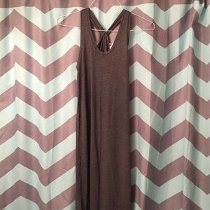 Gap XS grey maxi dress with knot racer back